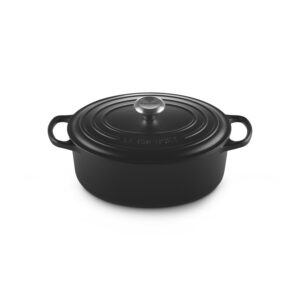 Owalna brytfanna gęsiarka żeliwna Le Creuset 29 cm - Czarny mat