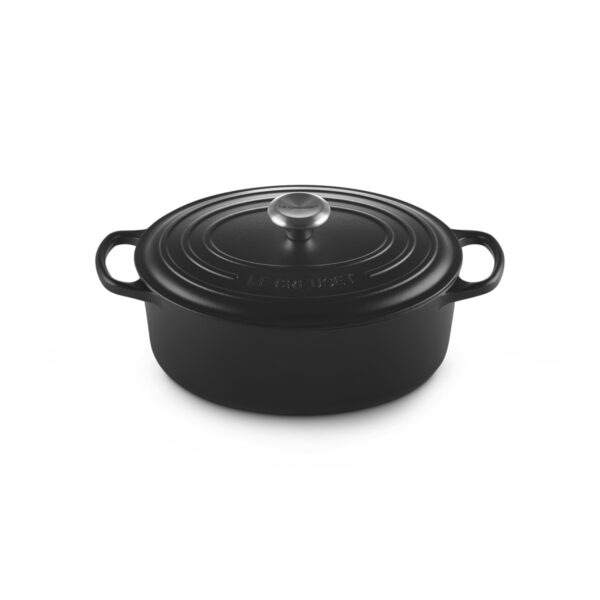 Owalna brytfanna gęsiarka żeliwna Le Creuset 29 cm - Czarny mat