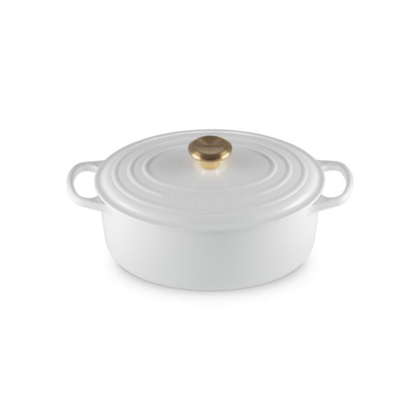 Owalna brytfanna gęsiarka żeliwna Le Creuset 29 cm - Biały