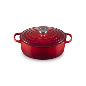 Owalna brytfanna gęsiarka żeliwna Le Creuset 29 cm - Wiśniowa