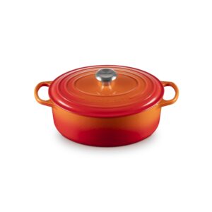 Owalna brytfanna gęsiarka żeliwna Le Creuset 29 cm - Płomienna