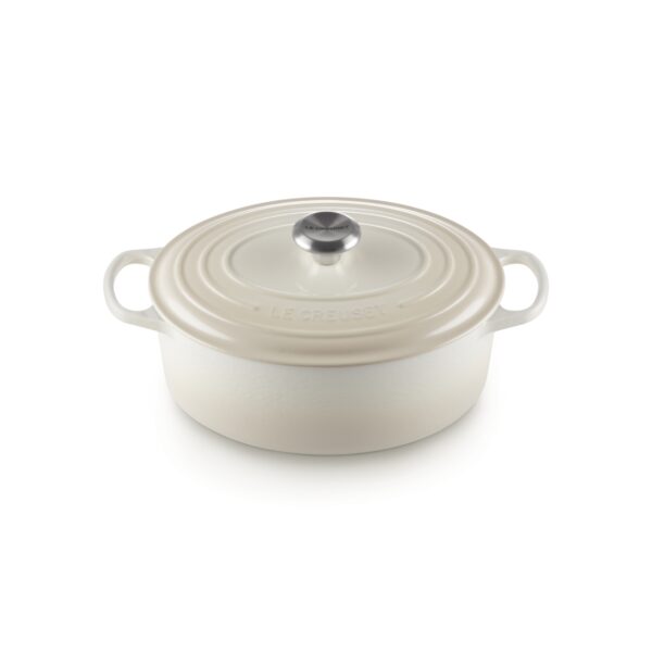 Owalna brytfanna gęsiarka żeliwna Le Creuset 29 cm - Meringue