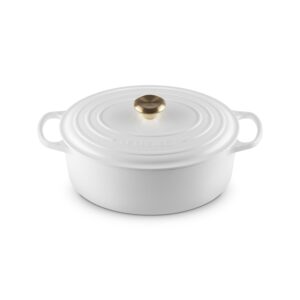Owalna brytfanna gęsiarka żeliwna Le Creuset 31 cm - Biały