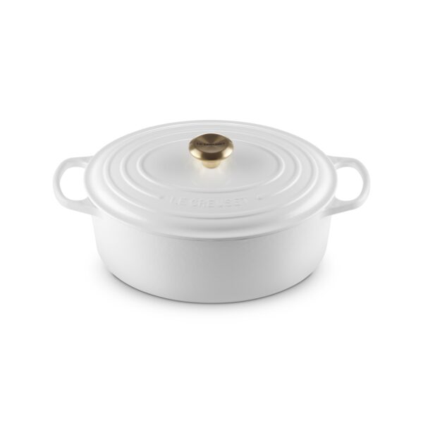 Owalna brytfanna gęsiarka żeliwna Le Creuset 31 cm - Biały