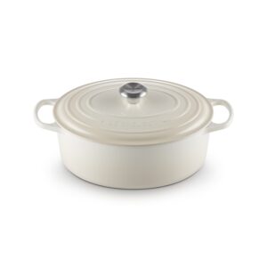Owalna brytfanna gęsiarka żeliwna Le Creuset 31 cm - Meringue