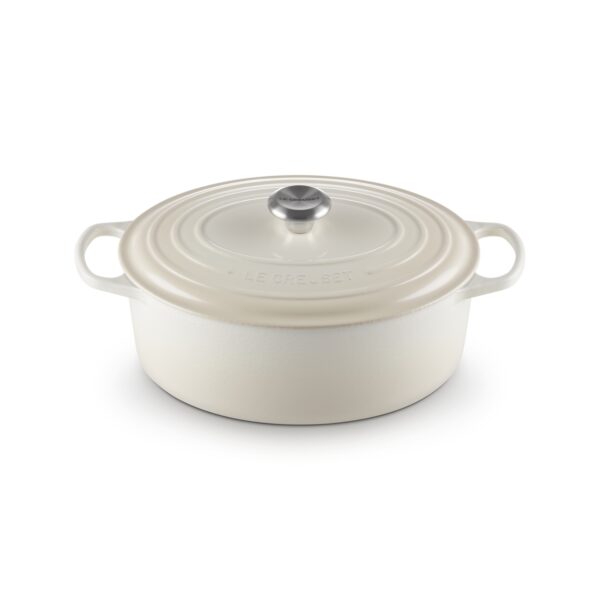 Owalna brytfanna gęsiarka żeliwna Le Creuset 31 cm - Meringue