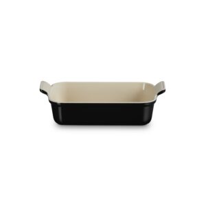 Tradycyjna prostokątna forma do zapiekania Le Creuset 26 cm - Czarna