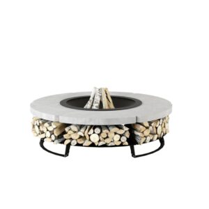Palenisko Hetta Round 230 cm Czarne - Beton Architektoniczny