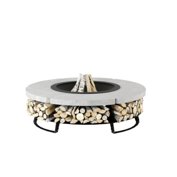 Palenisko Hetta Round 120 CM Czarne - Beton Architektoniczny