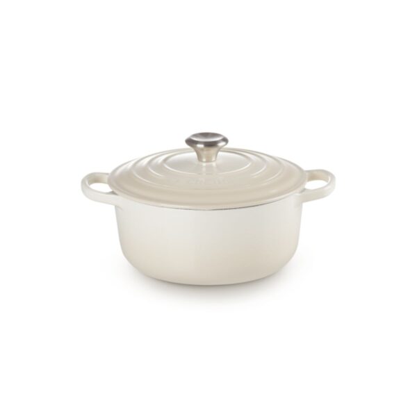 Okrągła brytfanna żeliwna Le Creuset 24 cm - Meringue