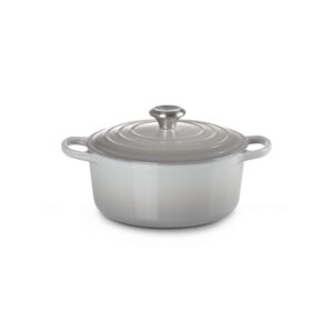 Okrągła brytfanna żeliwna Le Creuset 24 cm - Mist Grey