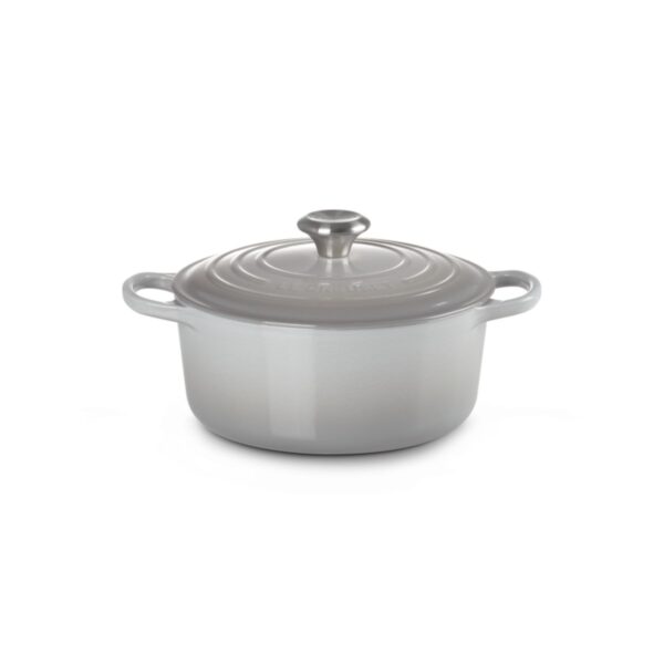 Okrągła brytfanna żeliwna Le Creuset 24 cm - Mist Grey
