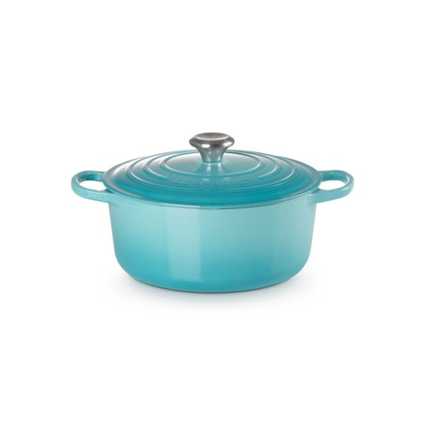 Okrągła brytfanna żeliwna Le Creuset 24 cm - Karaibski