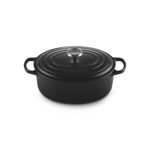Owalna brytfanna gęsiarka żeliwna Le Creuset 31 cm - Czarny mat