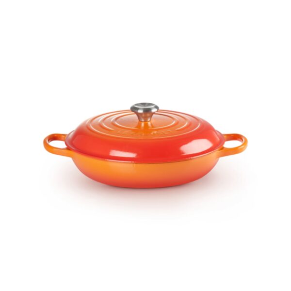 Garnek gourmet profesjonalny żeliwo Le Creuset 30 cm - Płomienny