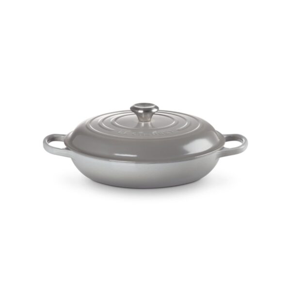 Garnek gourmet profesjonalny żeliwo Le Creuset 30 cm - Mist Grey