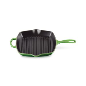 Patelnia grillowa żeliwna emaliowana Le Creuset 26 cm - Bamboo green