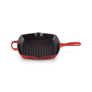 Patelnia grillowa żeliwna emaliowana Le Creuset 26 cm - Wiśniowa