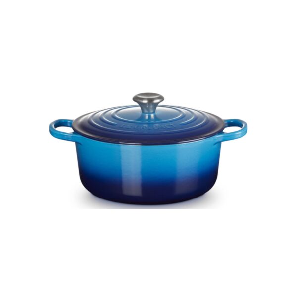 Okrągła brytfanna żeliwna Le Creuset 22 cm - Azure