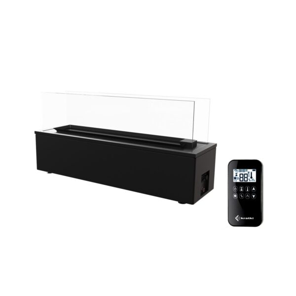 Ogrzewacz gazowy liniowy Kratki Patio Horizontal - Czarny stalowy z pilotem