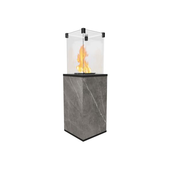 Ogrzewacz gazowy Kratki Patio Mini w obudowie ze spieku kwarcowego - Naturali Pietra Grey
