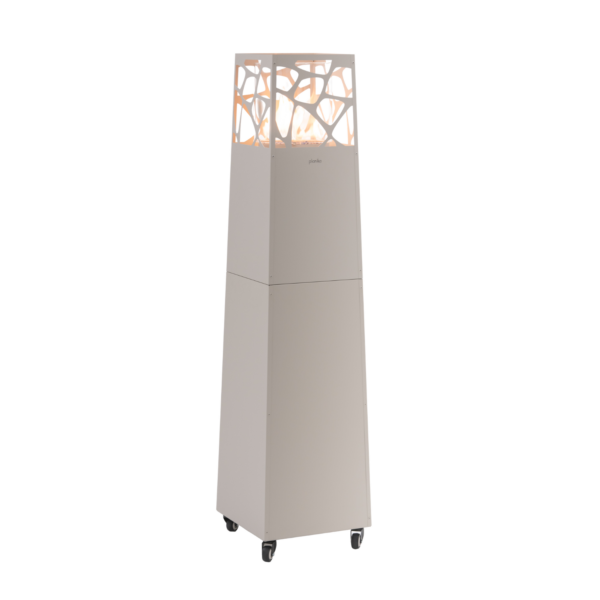Kominek ogrzewacz gazowy wolnostojący Planika Pyramid Silk Grey + pokrowiec